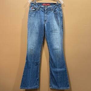 Vintage Guess Jeans BootCut Mens Cowboy Fading Made USA 29x32 10.5" Leg Opening